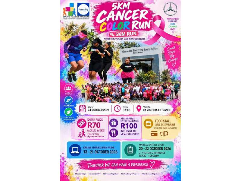 Colour Run For Cancer 5KM Fun Run