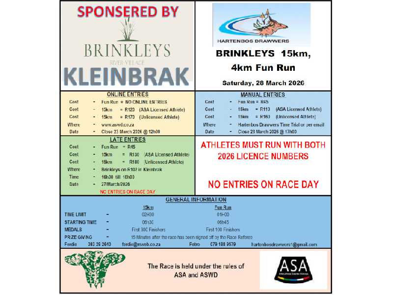 Brinkleys Paasfees 15km